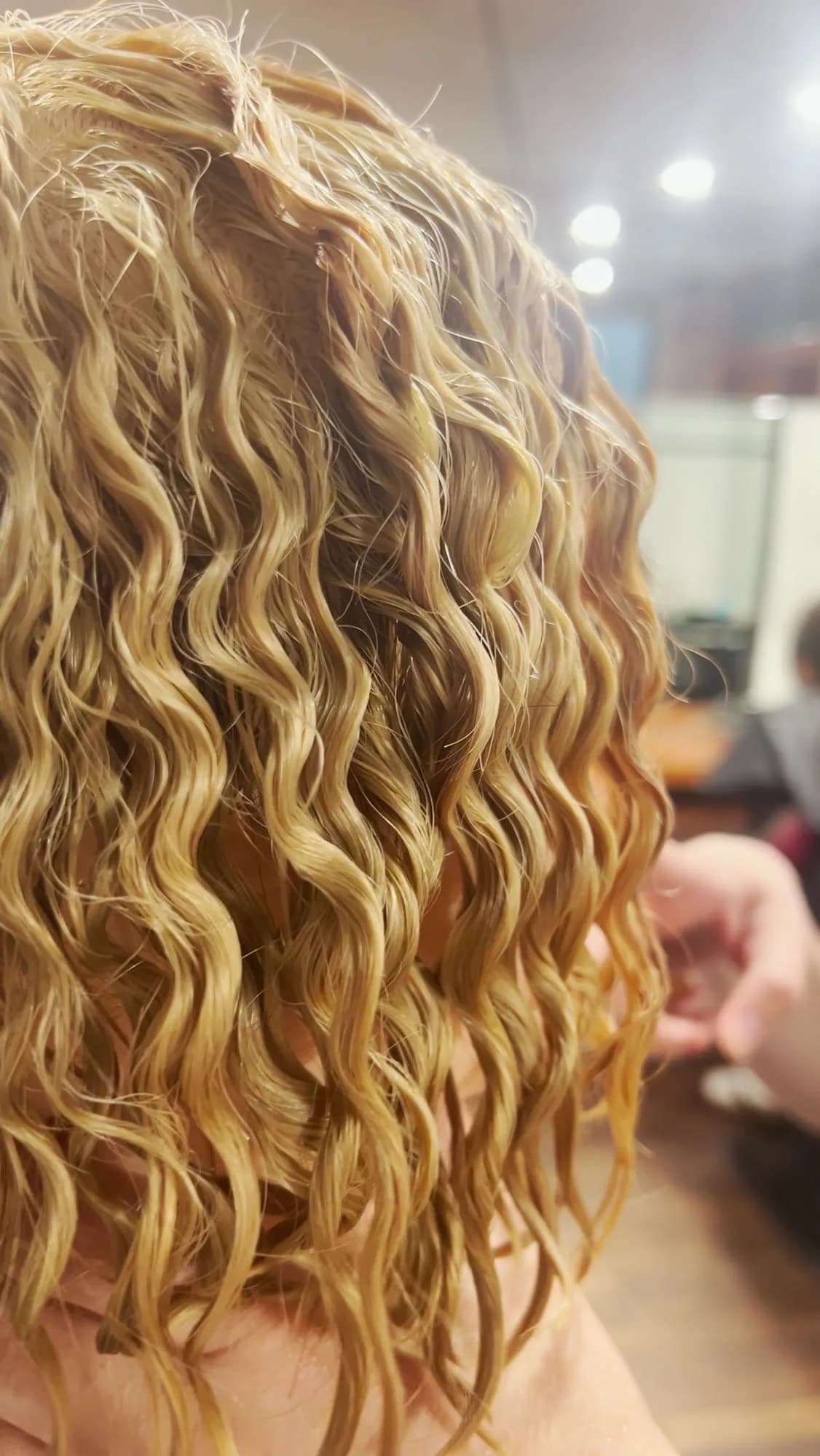 Cold perm texture after drying